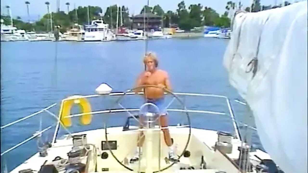 Blonde couple sucking licking in the yacht