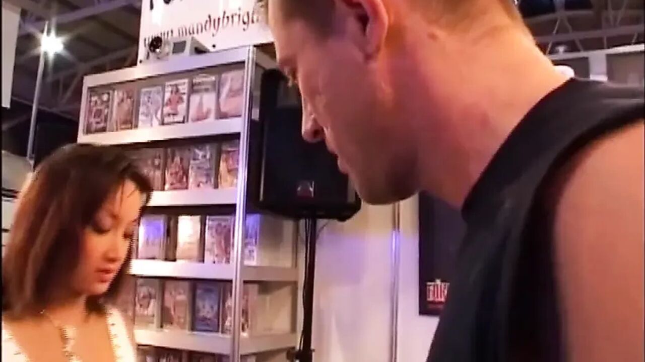 Katsumi takes a big cock in the sexy shop!