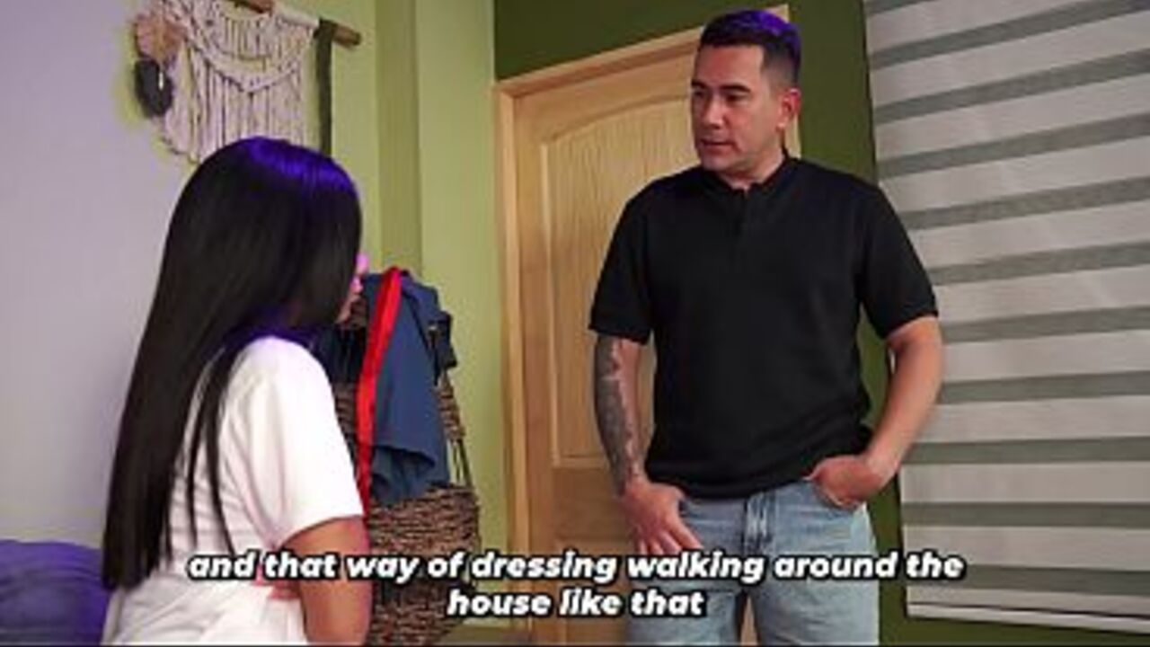 Stepfather fucks his stepdaughter every time they're alone at home