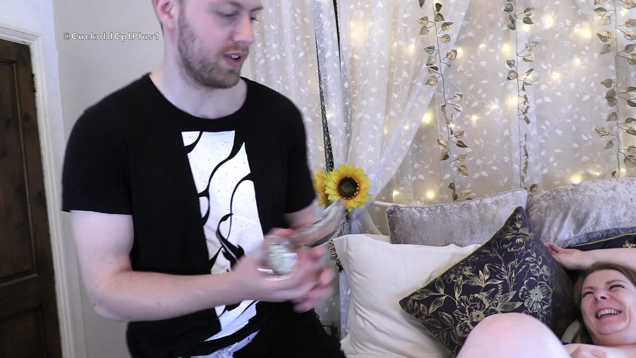 Makes Me Cum with a Big Glass Dildo