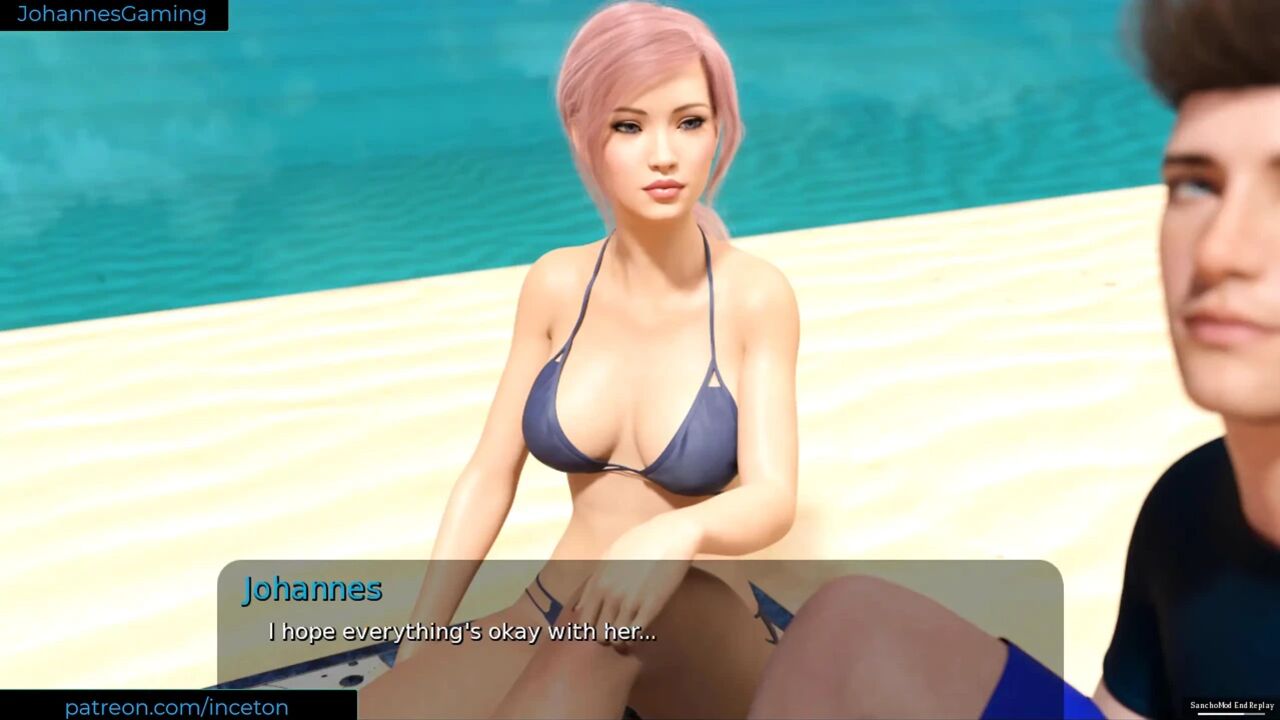 Summer with Mia - Fingered Sadie on the Beach - Fucking Stepmom