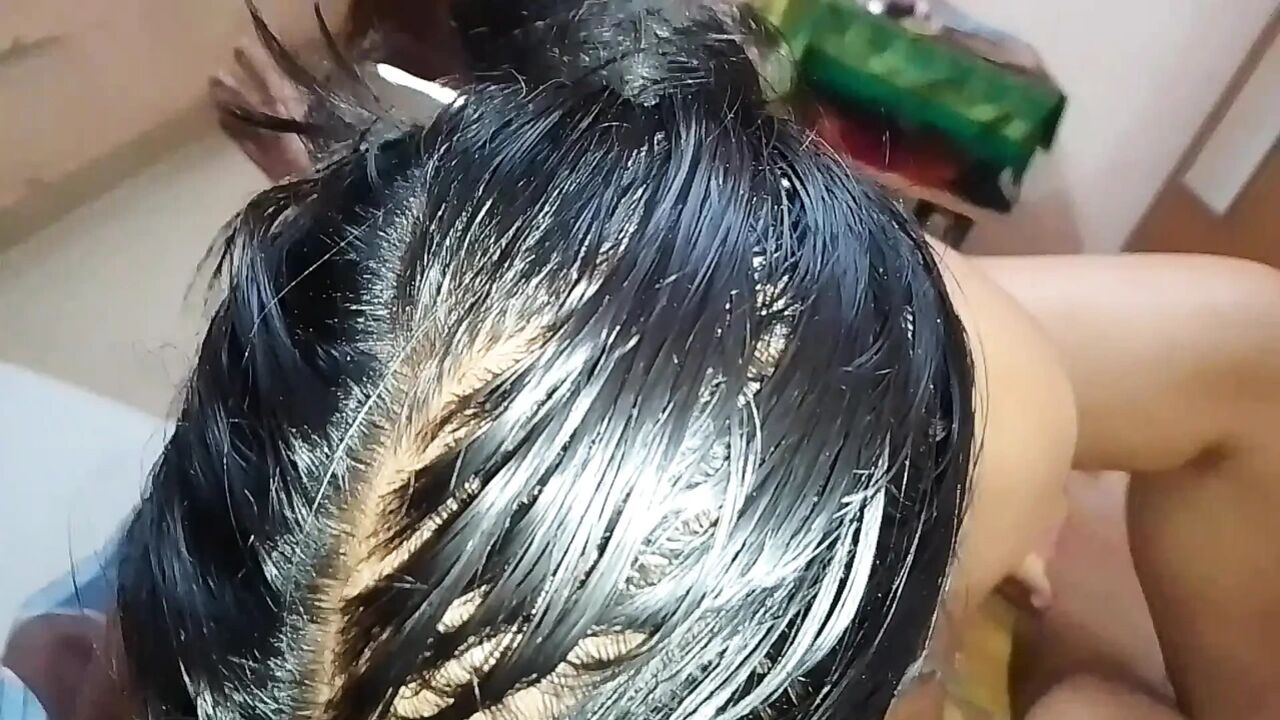 Village girl puts her husband's penis in her mouth at home