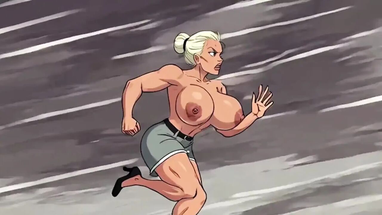 Ai Athletic Women in Cartoon Scenes