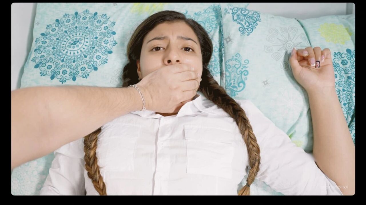 Shh shh don't scream! - Stepbrother fucks his stepsister when they are alone at home.