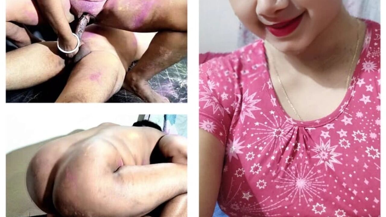 Desi Boudi Colorful Holi Play Fucking Sex Part- 2