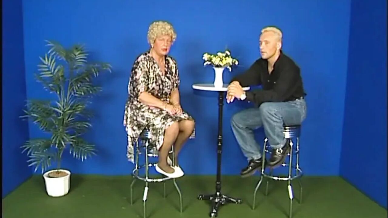 Mature bitch gets on two cocks, one by one