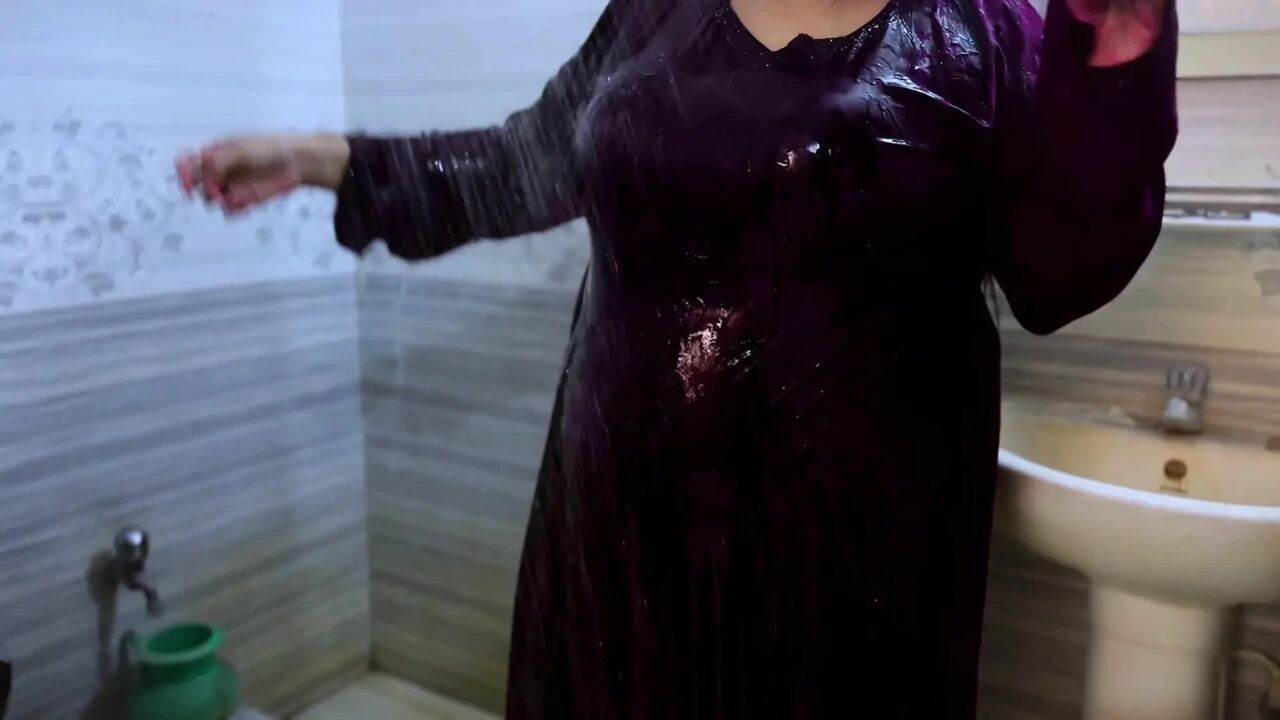 Hot Arab women taking a shower