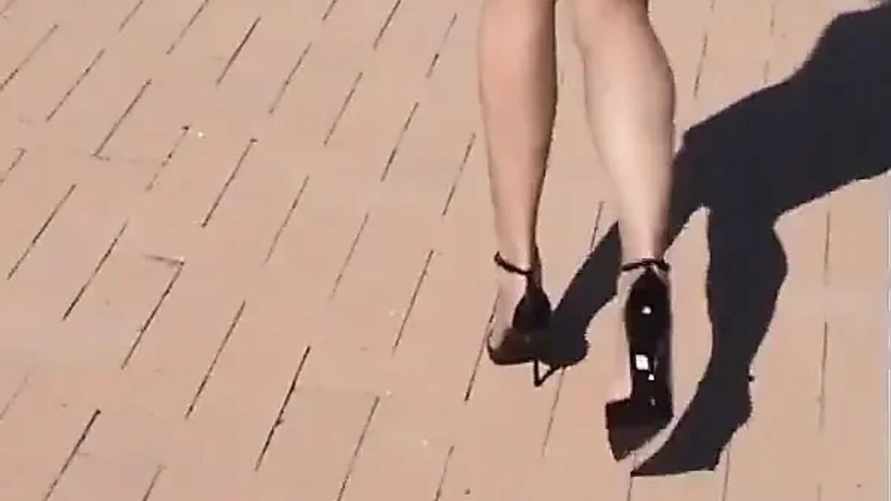 Microskirt, Pantyhose and High Heels
