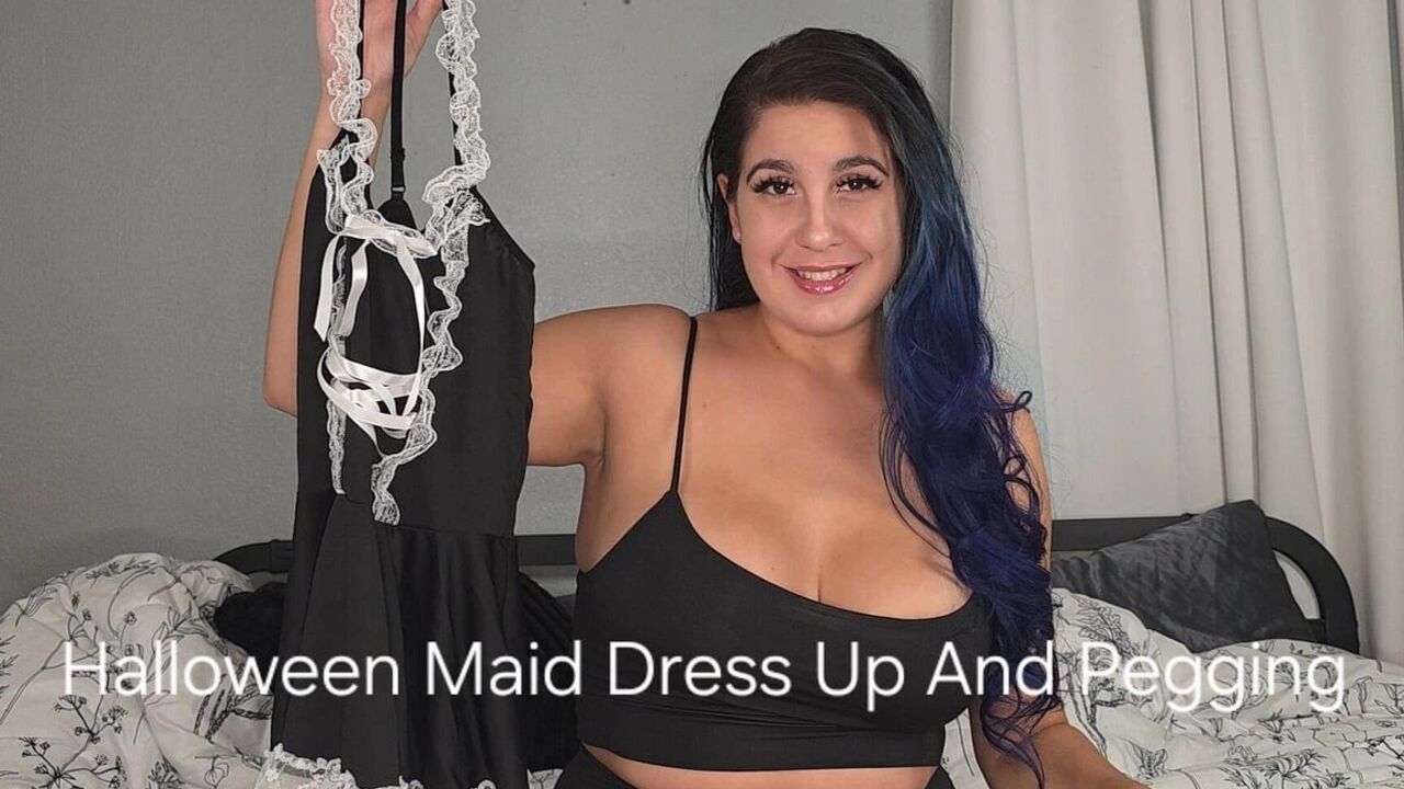 Halloween Maid Dress up and Pegging: Crossdressing Encouragement and POV-strapon