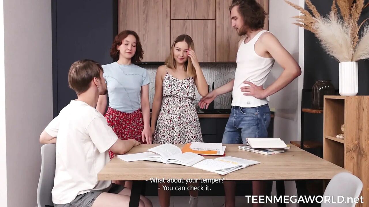Kinky Foursome Fuck After Researching Historical Orgies - FuckStudies