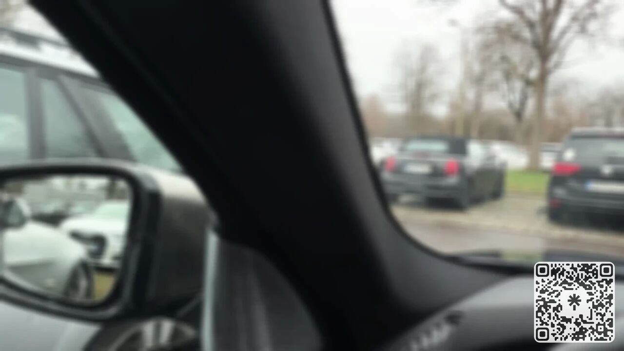 Public Parking Lot Handjob Next to Stranger and Bus Cum Finish