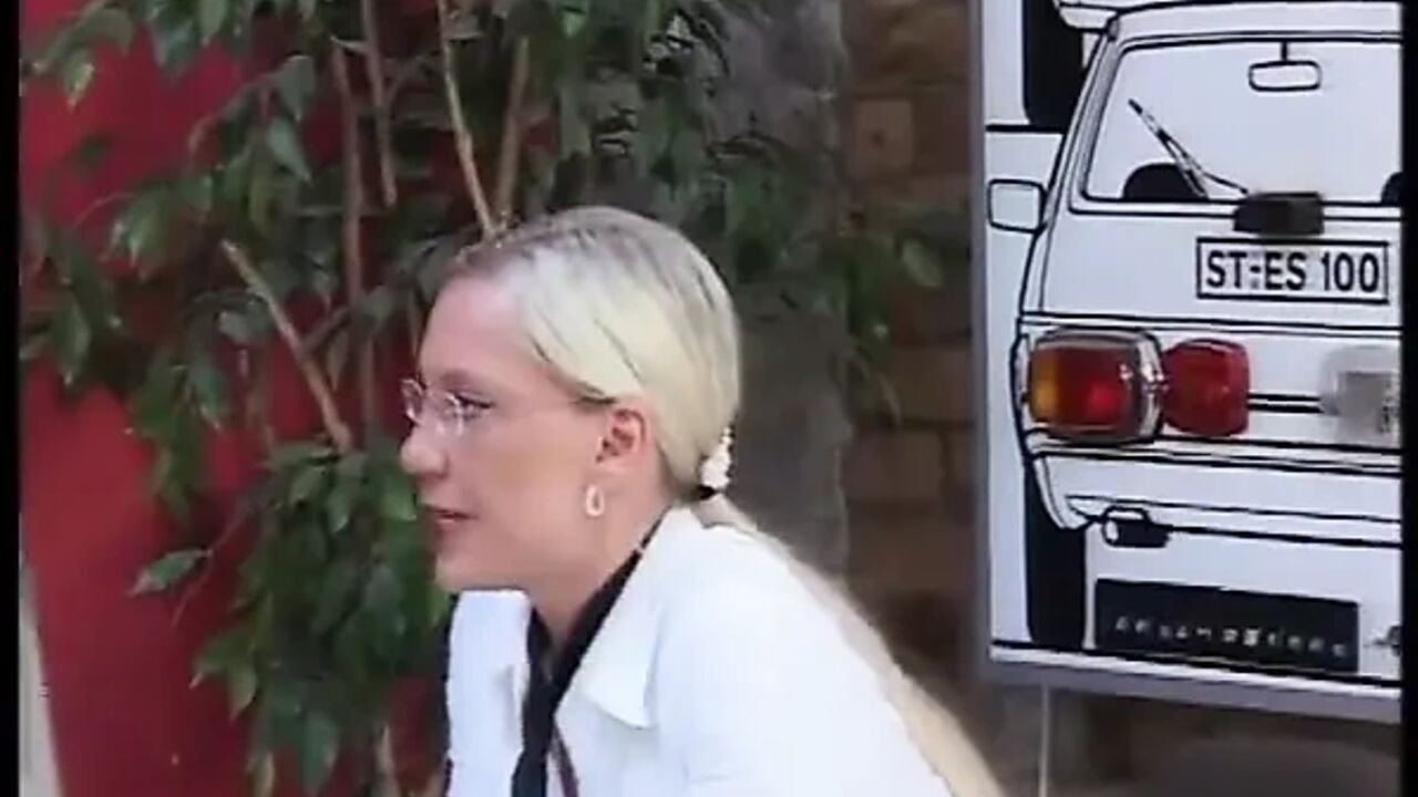 Office Secretary From Germany Got to Please Two Cocks Together