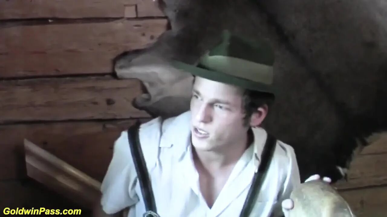 Young busty redhead german teen lederhosen banged