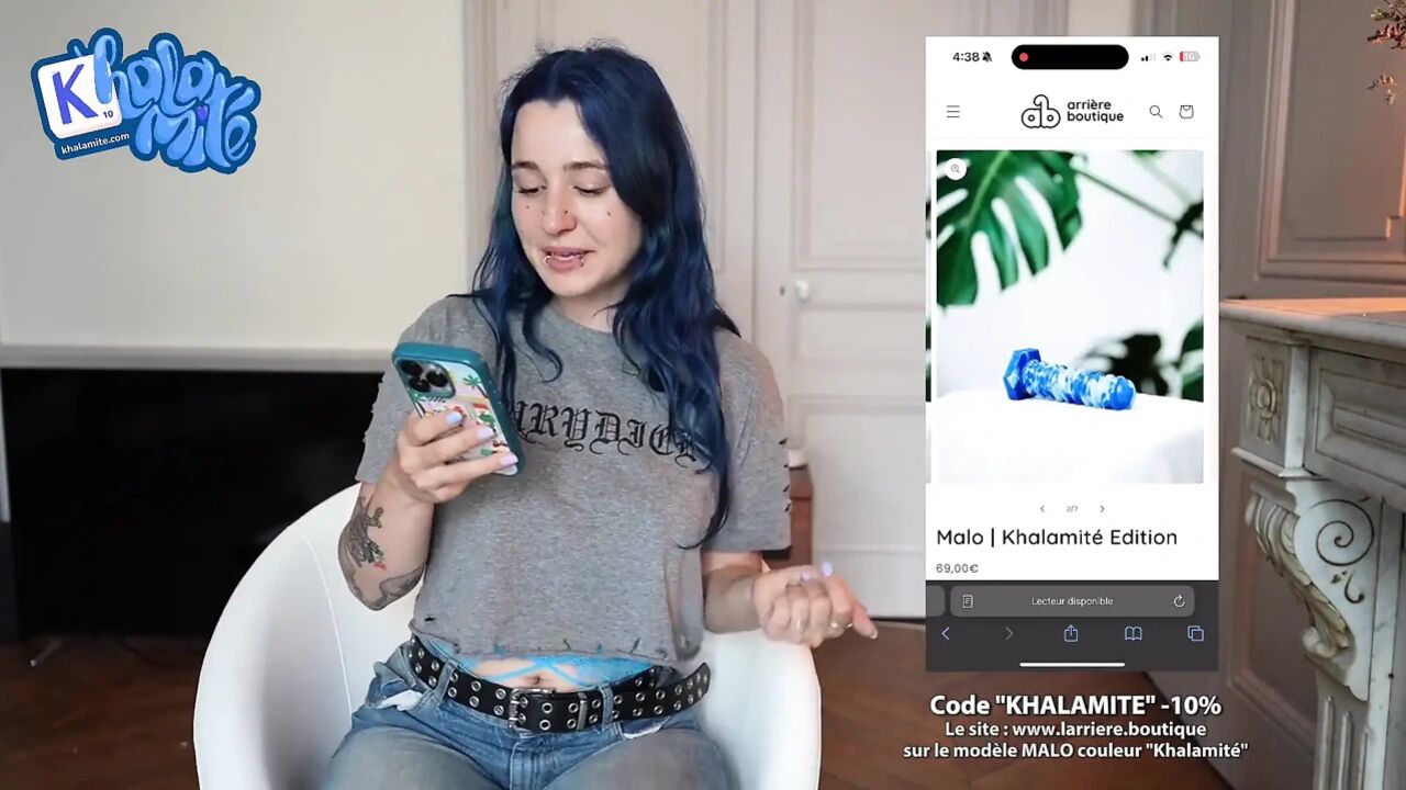 No Need a Men When You Have a Big Dildo - French Alt Hairy Girl Masturbating