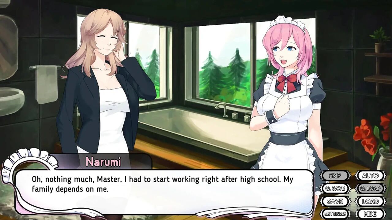 Maid Mansion: cock sucker house maid, cumshot in mouth, Hentai ep.2