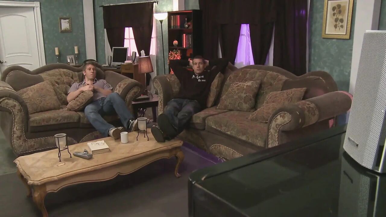 Two beautiful babes gets fucked by two hard cocks on the sofa