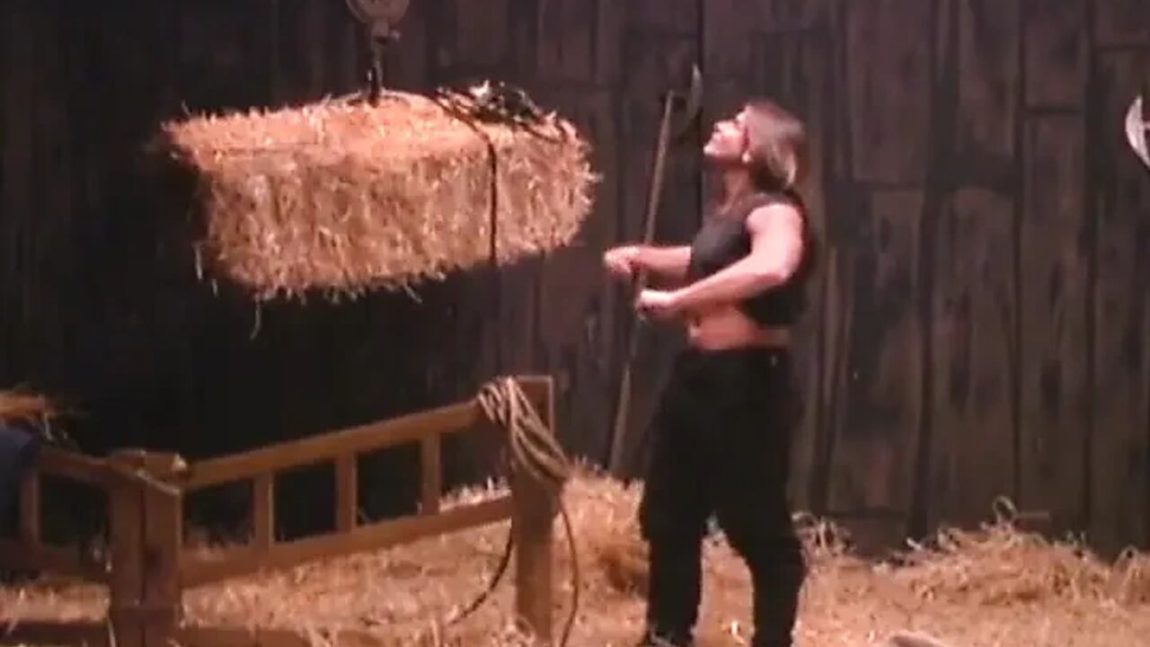 MILF Pounded Rough in Hay Barn Pussy Stretched Wide
