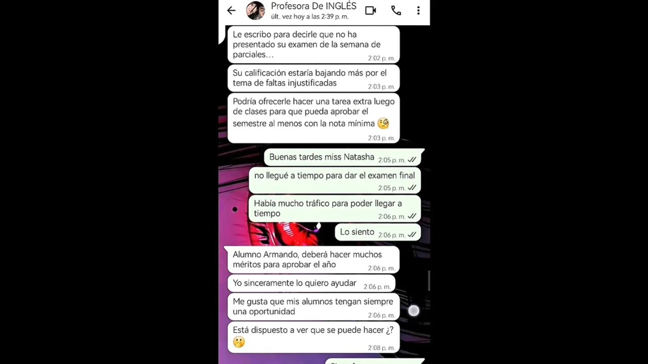 Hot Chat with My Teacher to Pass Her Course - Nati Sweet - Natasha Caseros