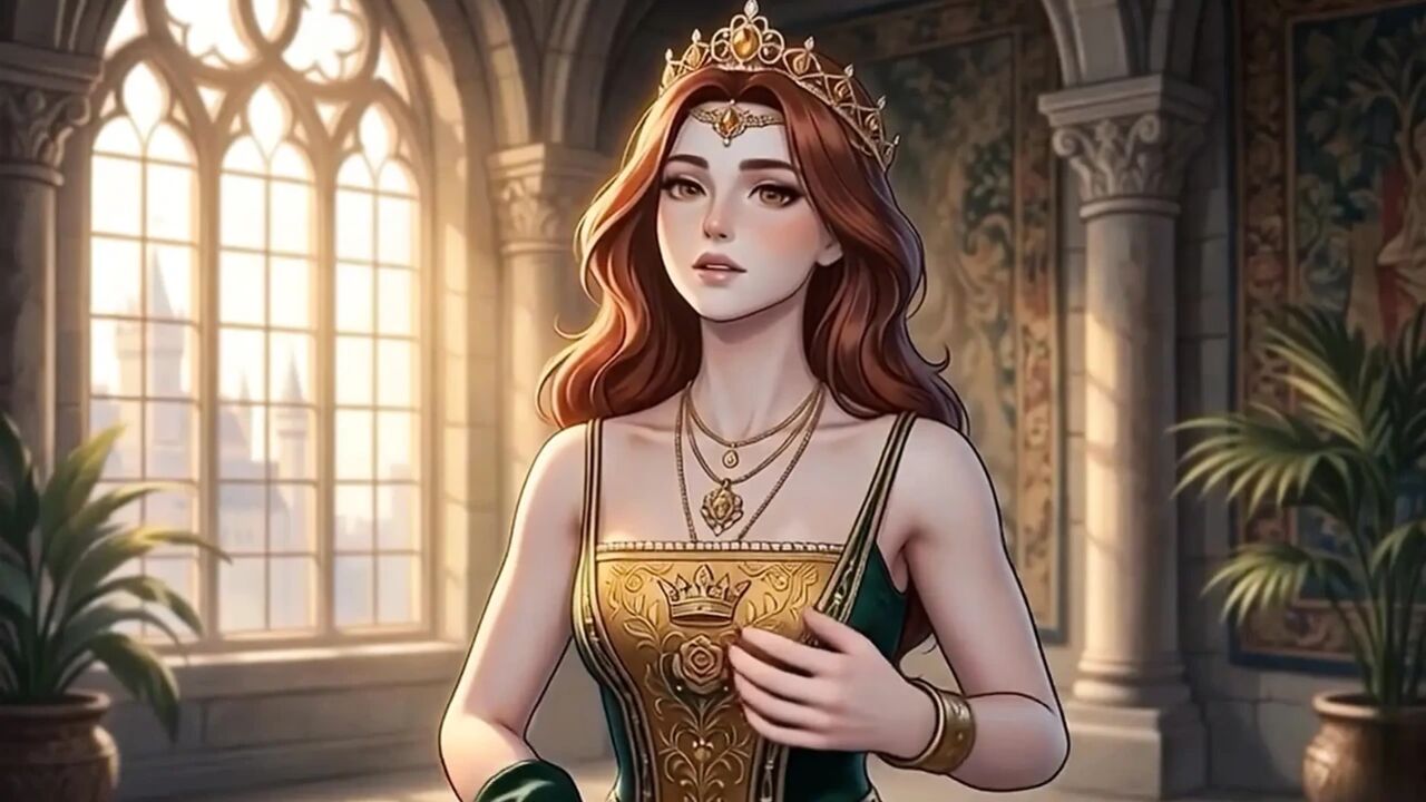 Hot AI princess lets you fuck her in her palace