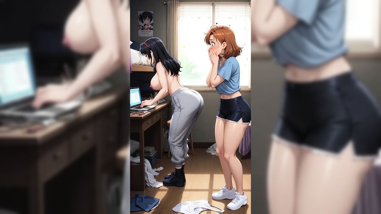Dorm Room Rage: Miko & Aiko's Hate-Fuck Awakening