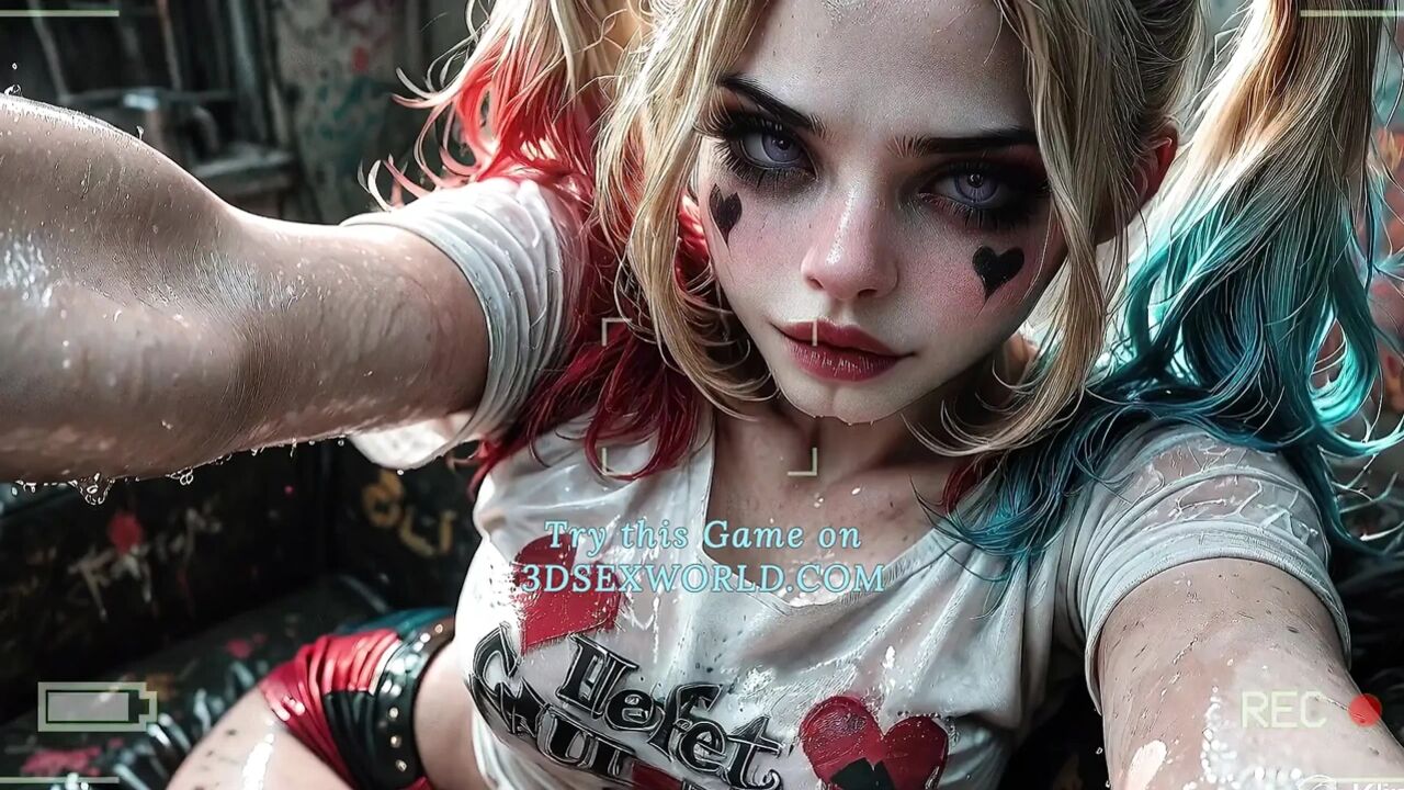 Naughty Harley Quinn Bathing in Cum (Realistic AI Generated)
