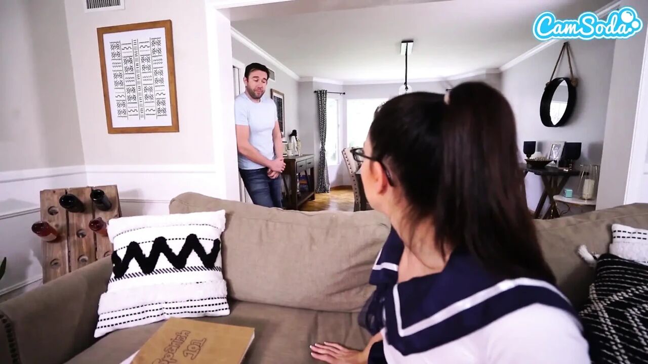 Nerdy Stepdaughter Caught Watching Porn Gets Fucked by Stepdad