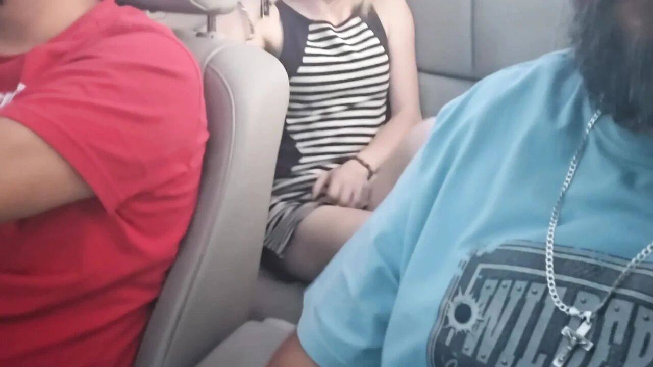 Hot Blue Eyed Blonde Dildo Fucking in the Back of Convertible