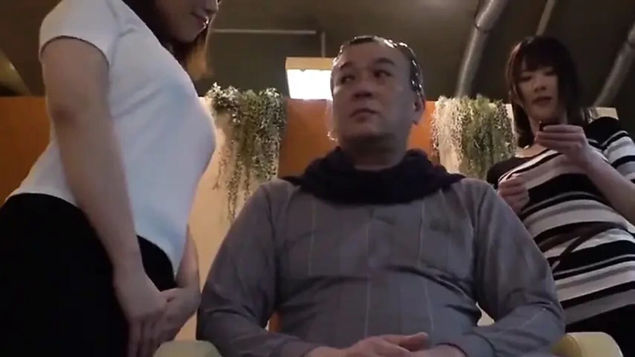 Salon Harem Service - Three Stylists Take Turns in Control