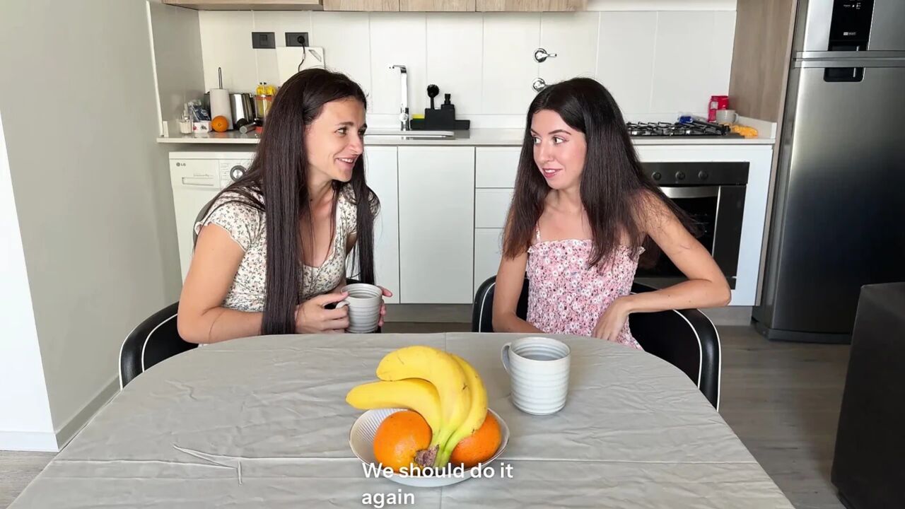 The wife watches her husband fuck her friend
