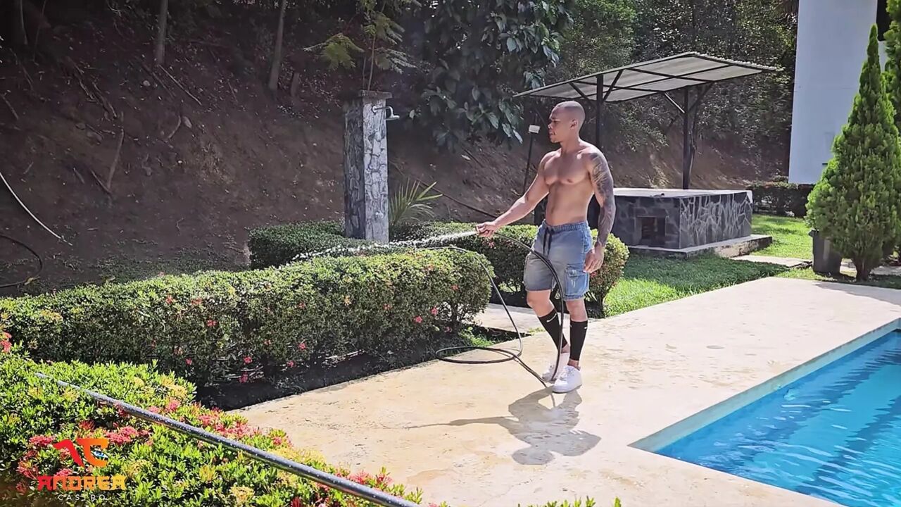 Gardener's fantasy of a threesome with his boss and Mariana Martix - Andrea Castro & Brandon Cruz