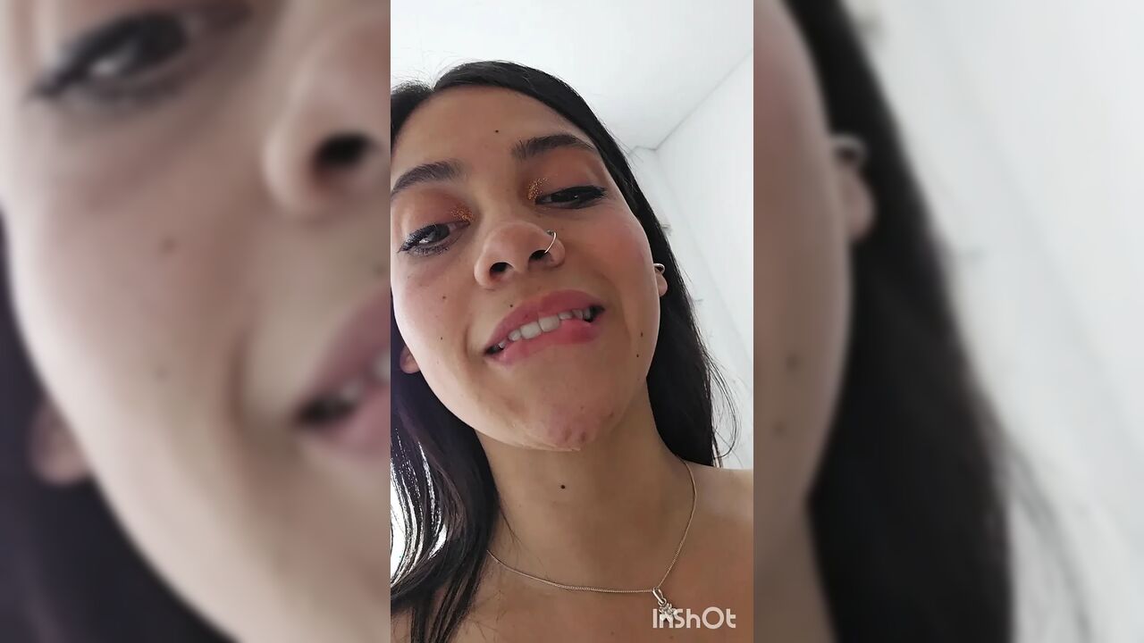 Latina gets milk in her ass