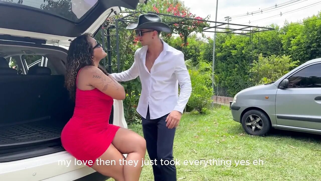 Beautiful Ebony MILF with Big Ass Rides a Huge Dick While Her Husband Is Not Around