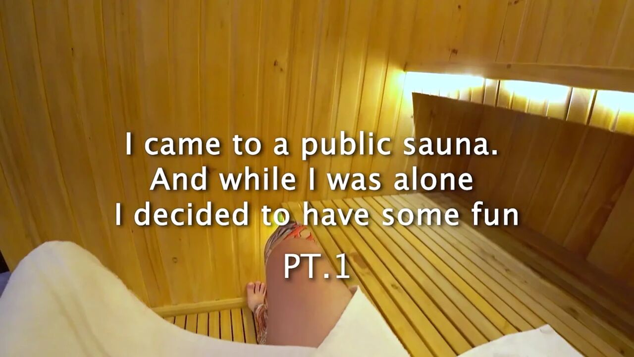 PUBLIC SAUNA #1 : I stay alone with TWO slutty Girl who make me Cum. Handjob 4 hands