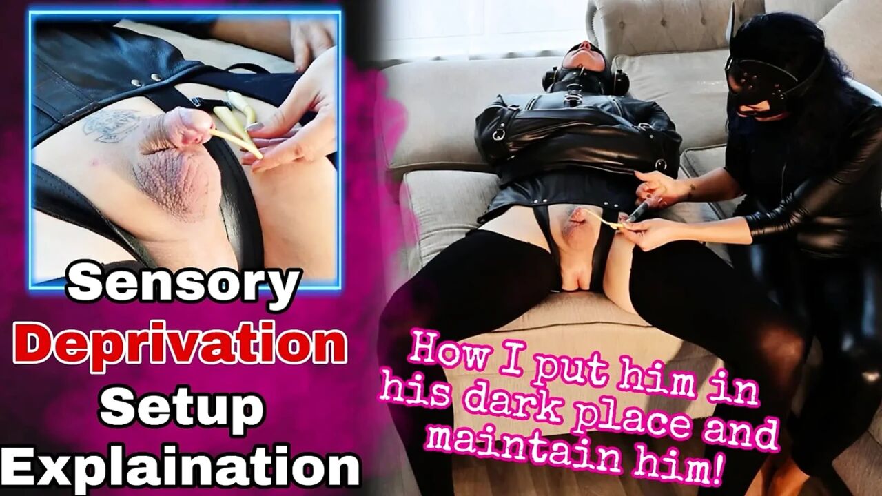 Training Zero Femdom Sensory Deprivation Bondage Set up Explained Demo with Catheter