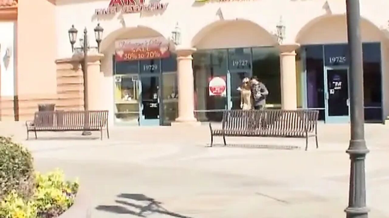 Stunning blonde babe picked up and banged