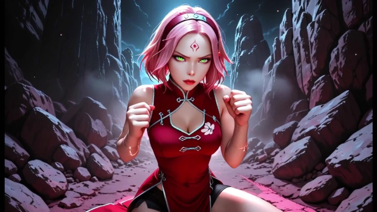 Sakura Haruno Hot Ninja Fucking Hard In Hidden Cave And On The Road To Konoha - Doggy Style Anal Intense Pleasure Loud Moans Chakra Rose E