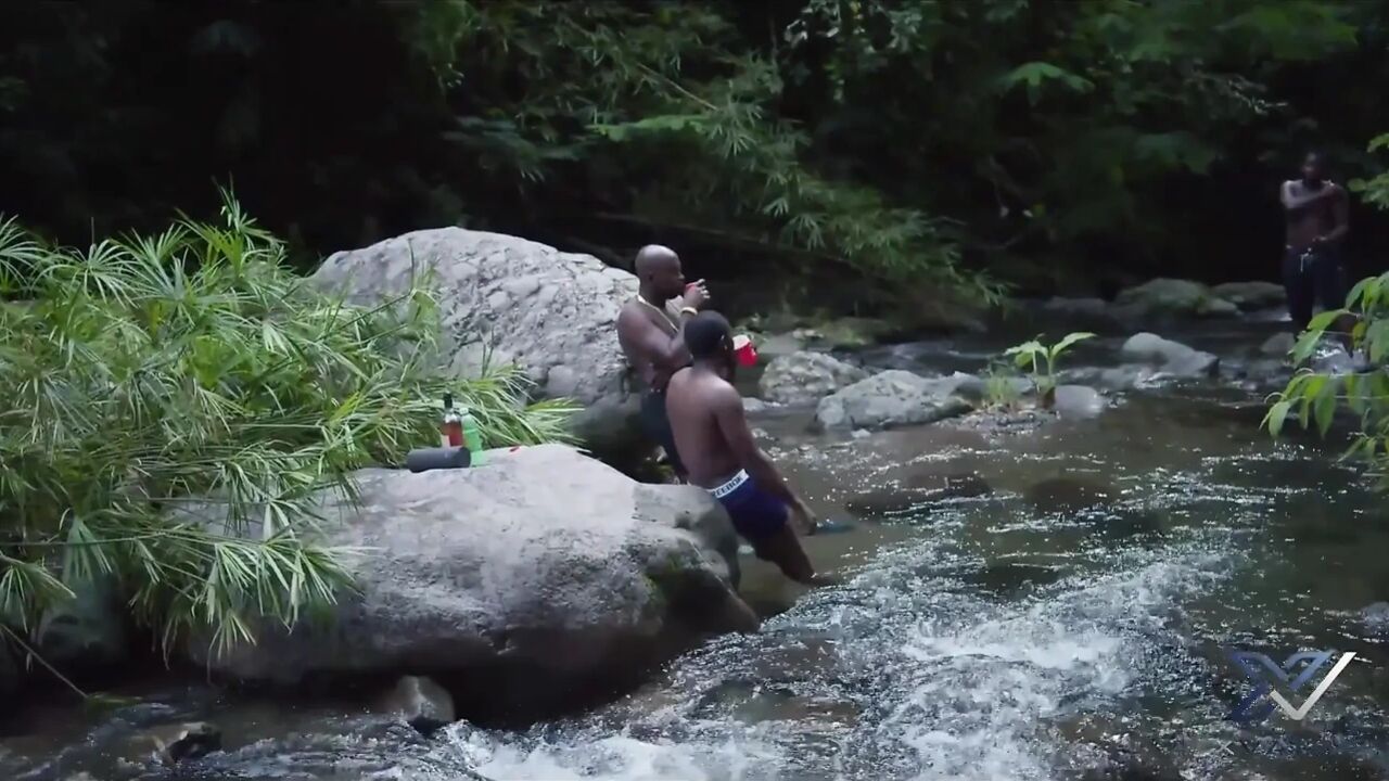 Tourist Get Dick Down by 2 Black Cock