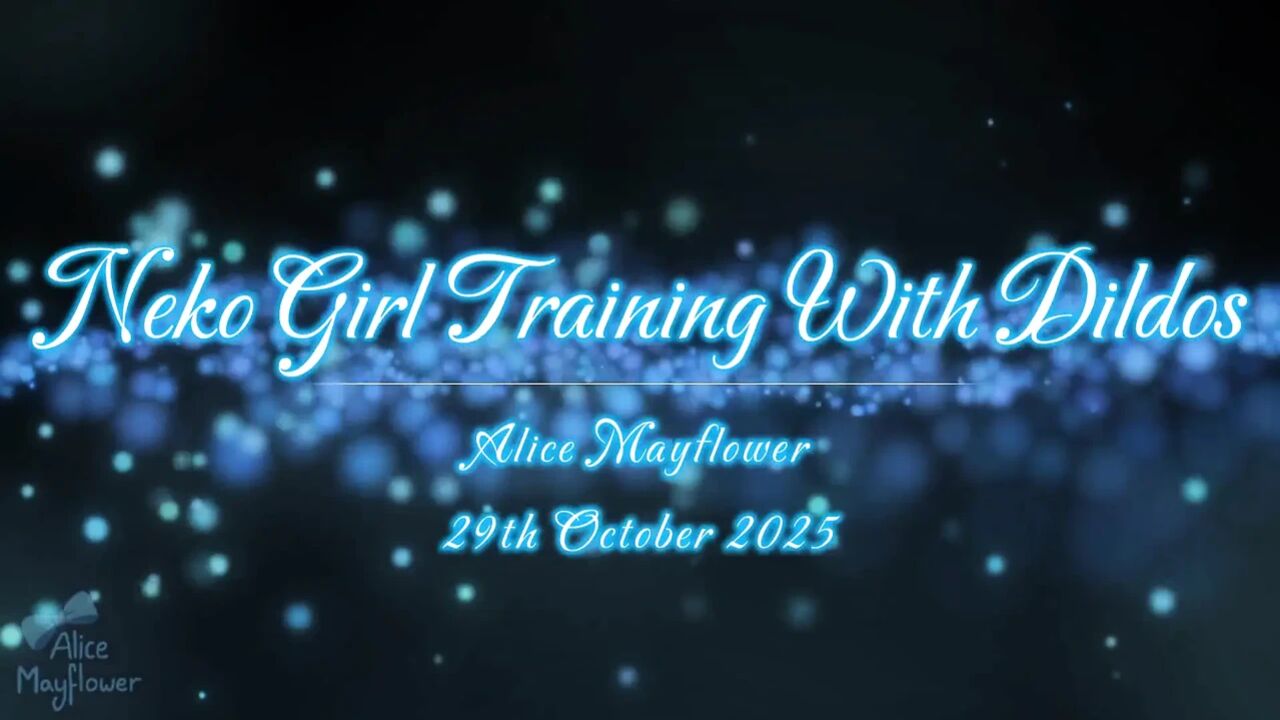 Neko Girl Training with Dildos - Solo Girl