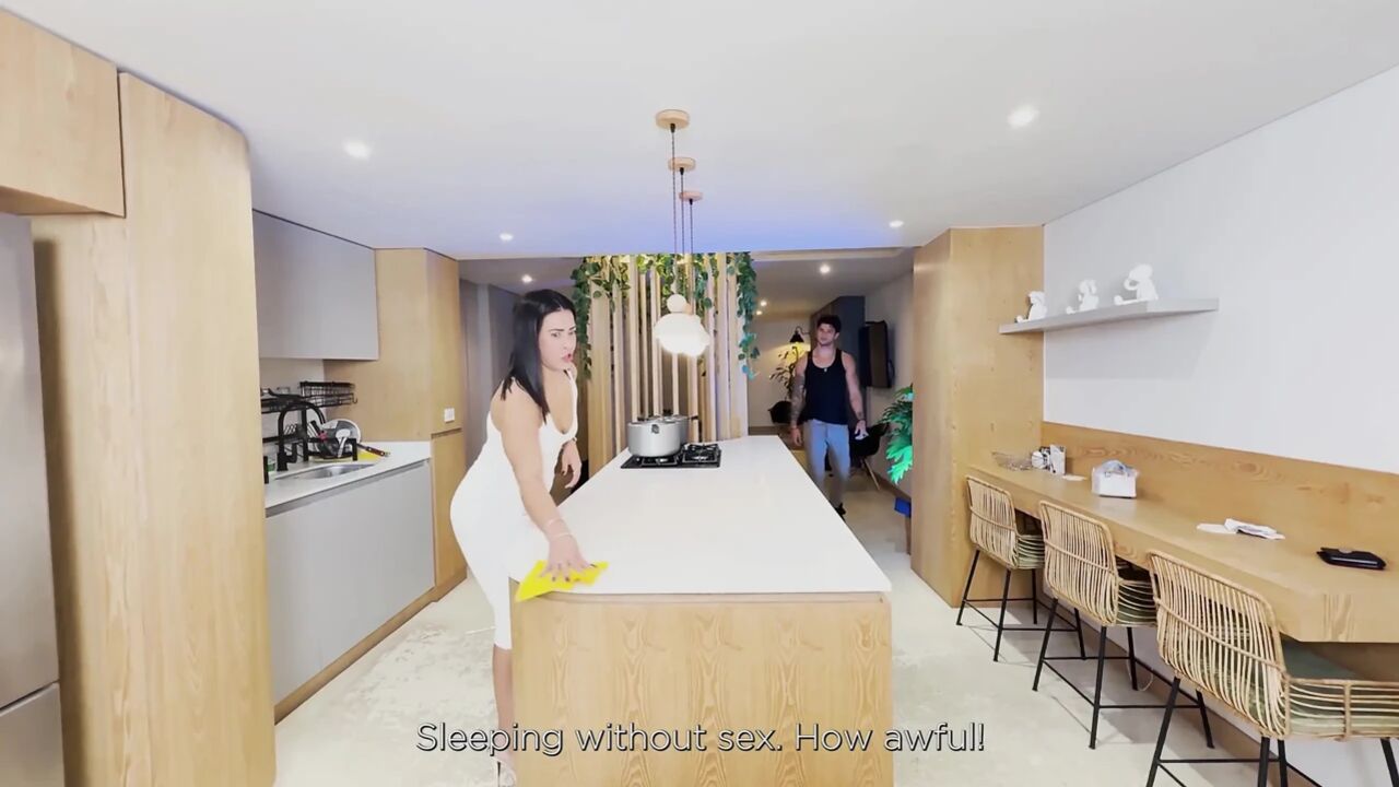 Stepmom Gets Unexpected Sex in the Kitchen with a Huge Internal Cumshot
