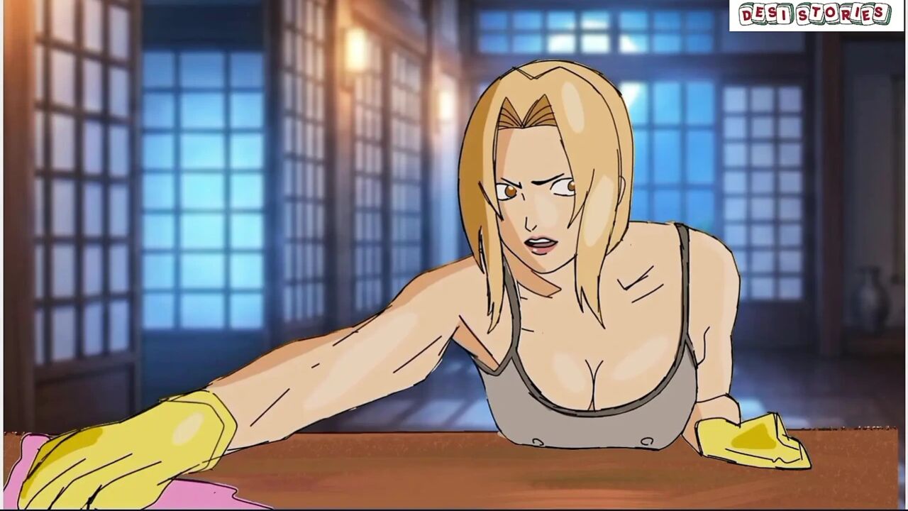 BUSTY BLONDE MILF CHEATS ON HUSBAND WITH YOUNG VISITOR AT NIGHT! Oblivious Writer Husband Cuckold NTR Hentai