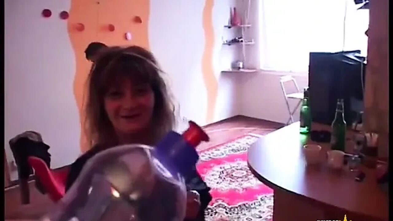 Busty granny gets her pussy rough pounded by horny young guy