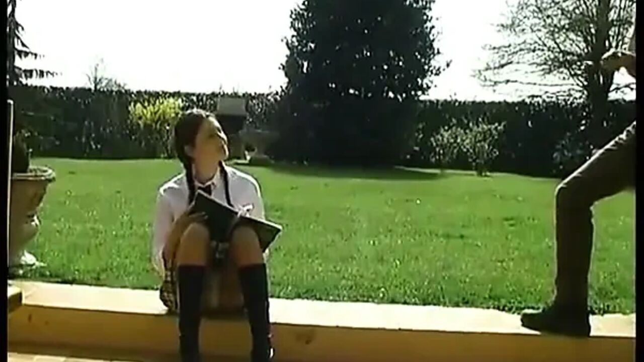 Busty Schoolgirl in Stockings Hard Anal Pounded and Facialized Outdoor