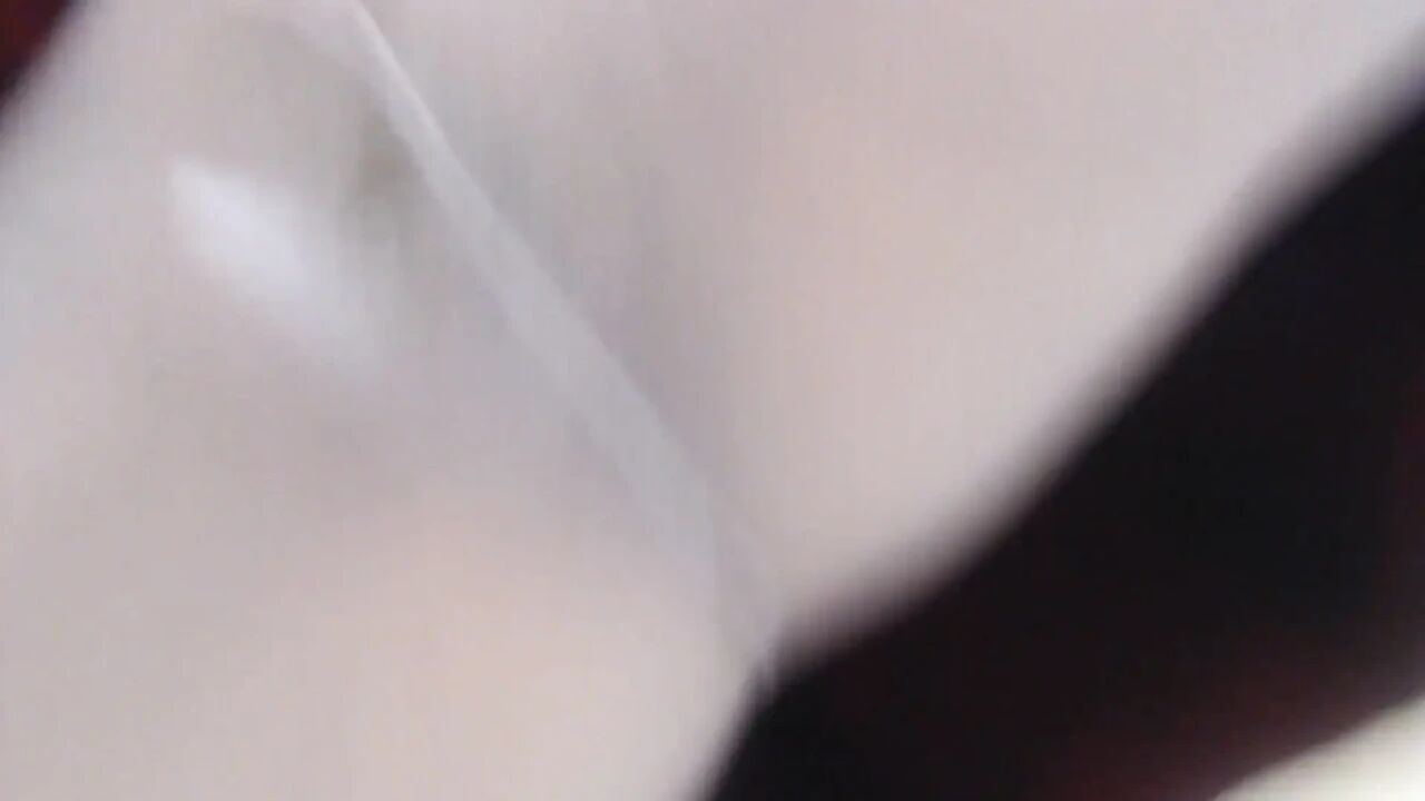 Under Red Skirt, Remove Stockings and Masturbate