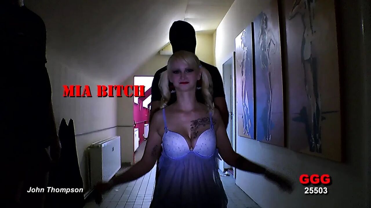 Pigtail Blonde Gangbang Slut Swallows Loads