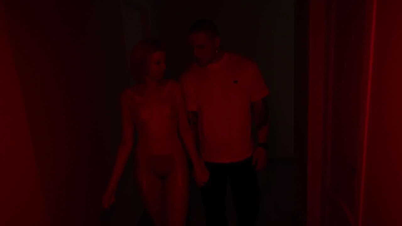 A Striptease in Fishnet Clothing with Passionate Sex as a Gift