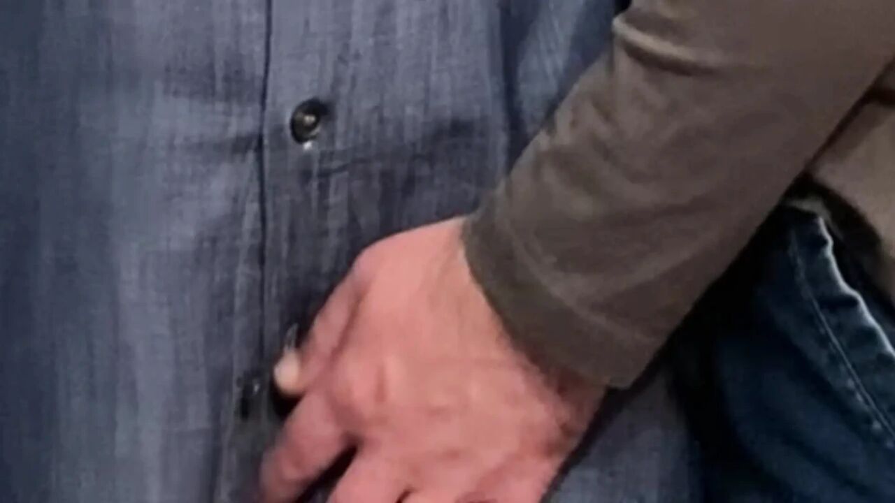 Old Perv Touching Tiny Pussy in Subway