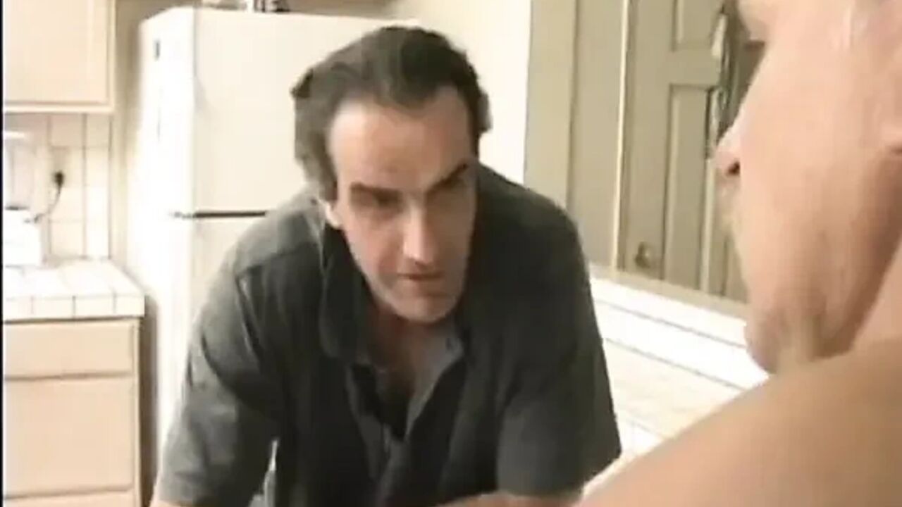 Face Fucked French Lady Sucking Cock Under the Table
