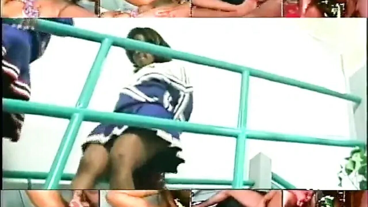 Cheerleaders in action...pussy fucking big black cock sucking