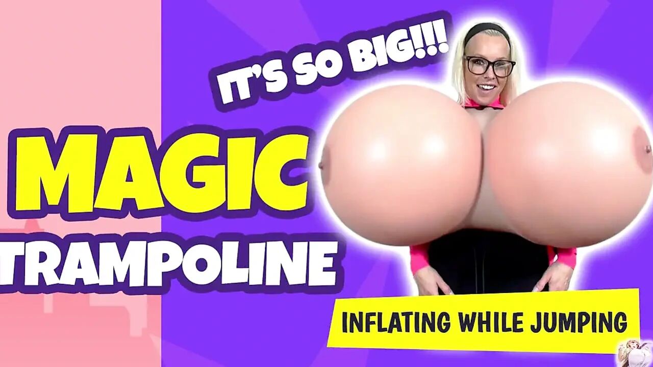 Magic Trampoline Inflation! Breast Expansion While Jumping! I Was Sure It Was False Advertising!