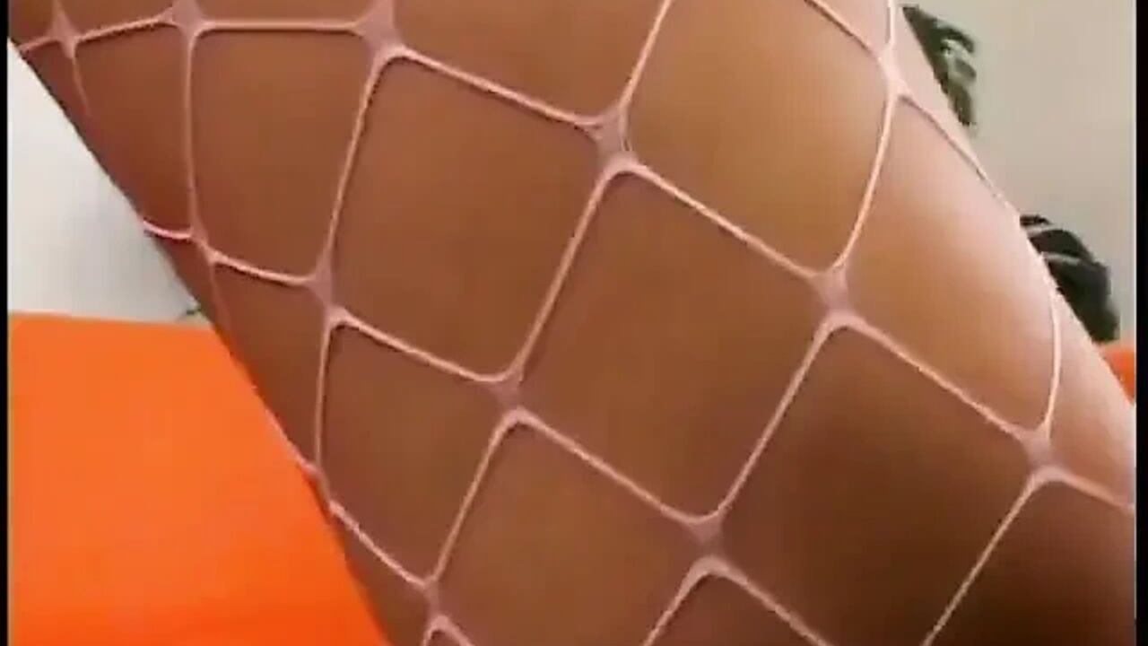 Two huge dicks fill all the holes of this perfect young blonde anal slut